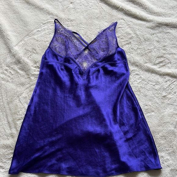 Victoria’s Secret Purple Satin and Lace Nightgown Medium - Picture 1 of 9